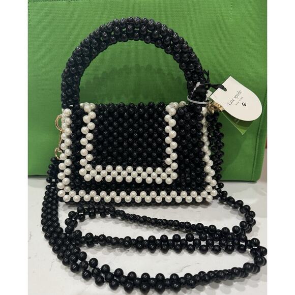 Kate Spade x Target Beaded Black Handbag NEW - Picture 1 of 4